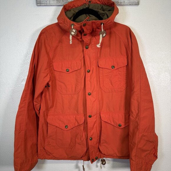 Polo Ralph Lauren Full Zip Oiled Cloth Orange Hooded Sport Jacket Medium Utility - Picture 11 of 16